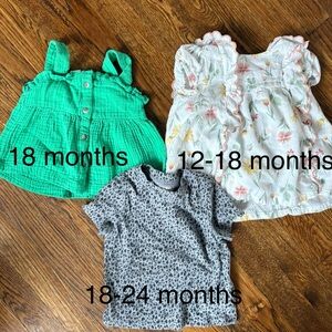 Lot of Baby Girls Outfits - Green, Floral, Swimsuits and Dresses